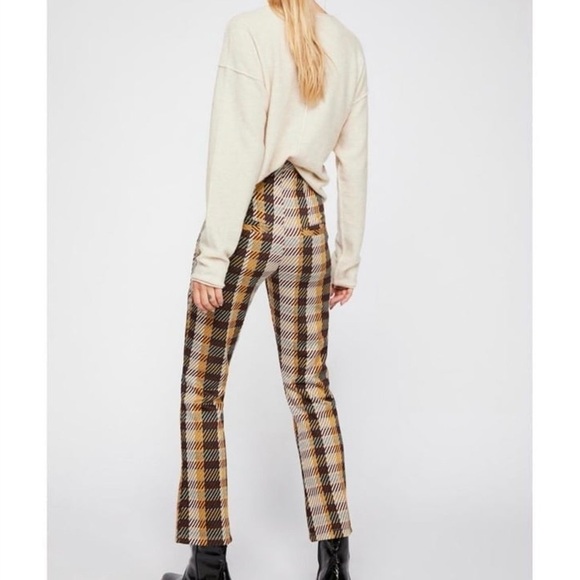 FP Plaid Straight-Leg Trousers - Picture 1 of 12